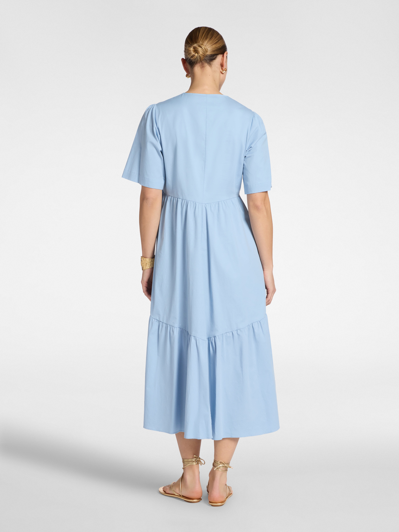 Abito midi con volants image number 1