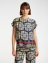 Blusa in viscosa stampata image number 0