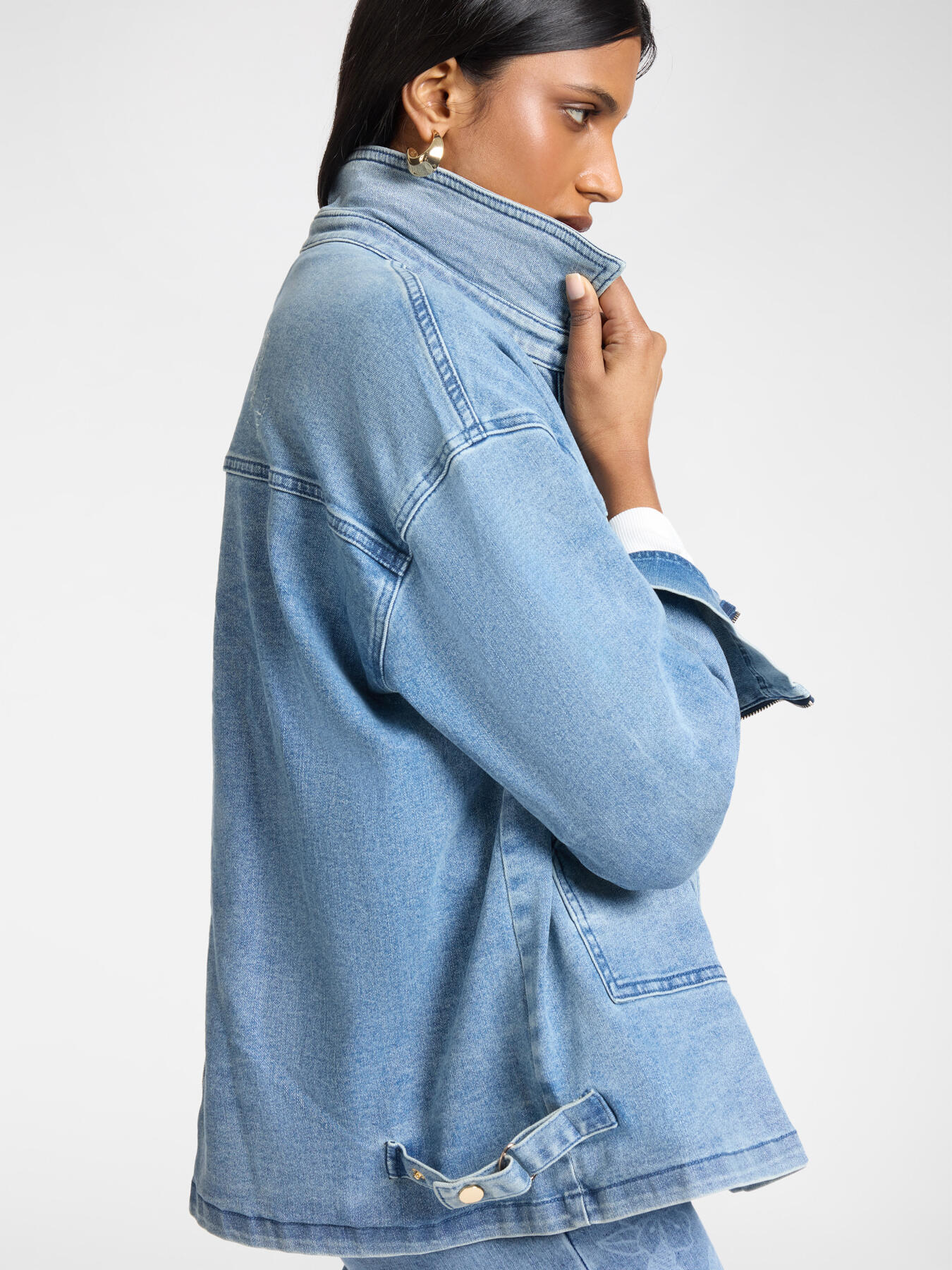 Giacca in denim stone washed image number 3