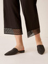 Cropped trousers with macramé image number 2