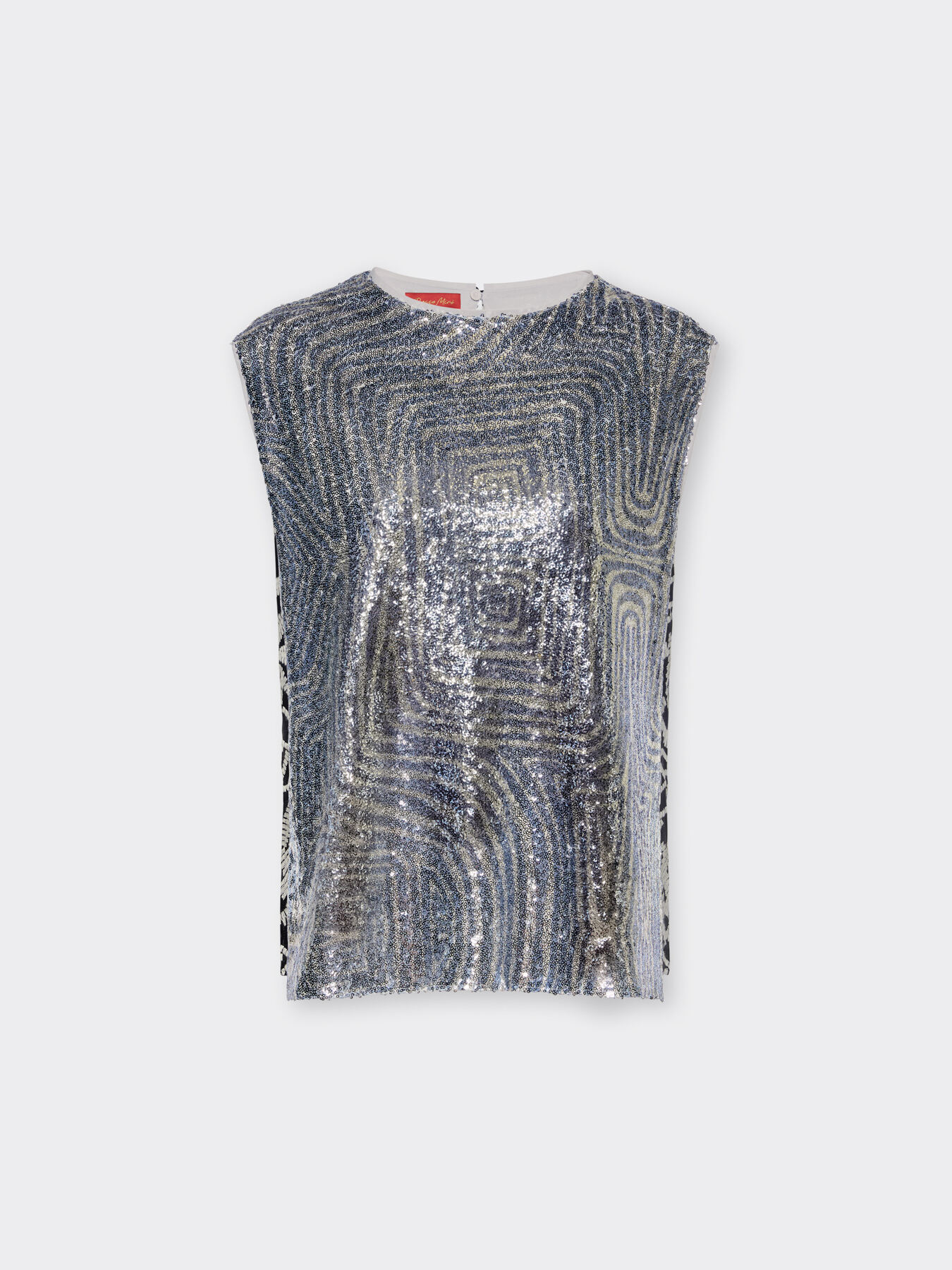 Sequined tulle top image number 4