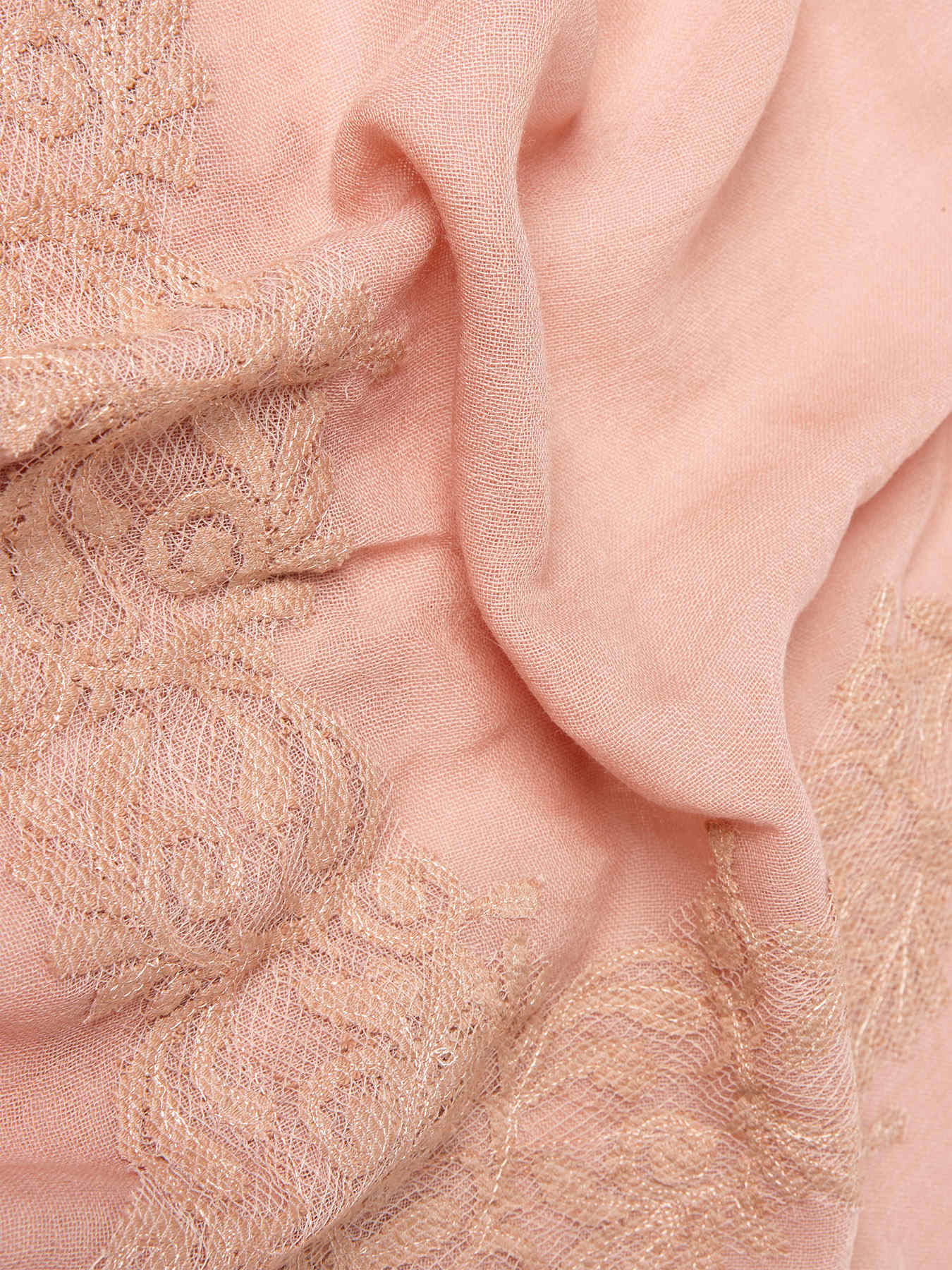 Stola in lana con pizzo image number 2