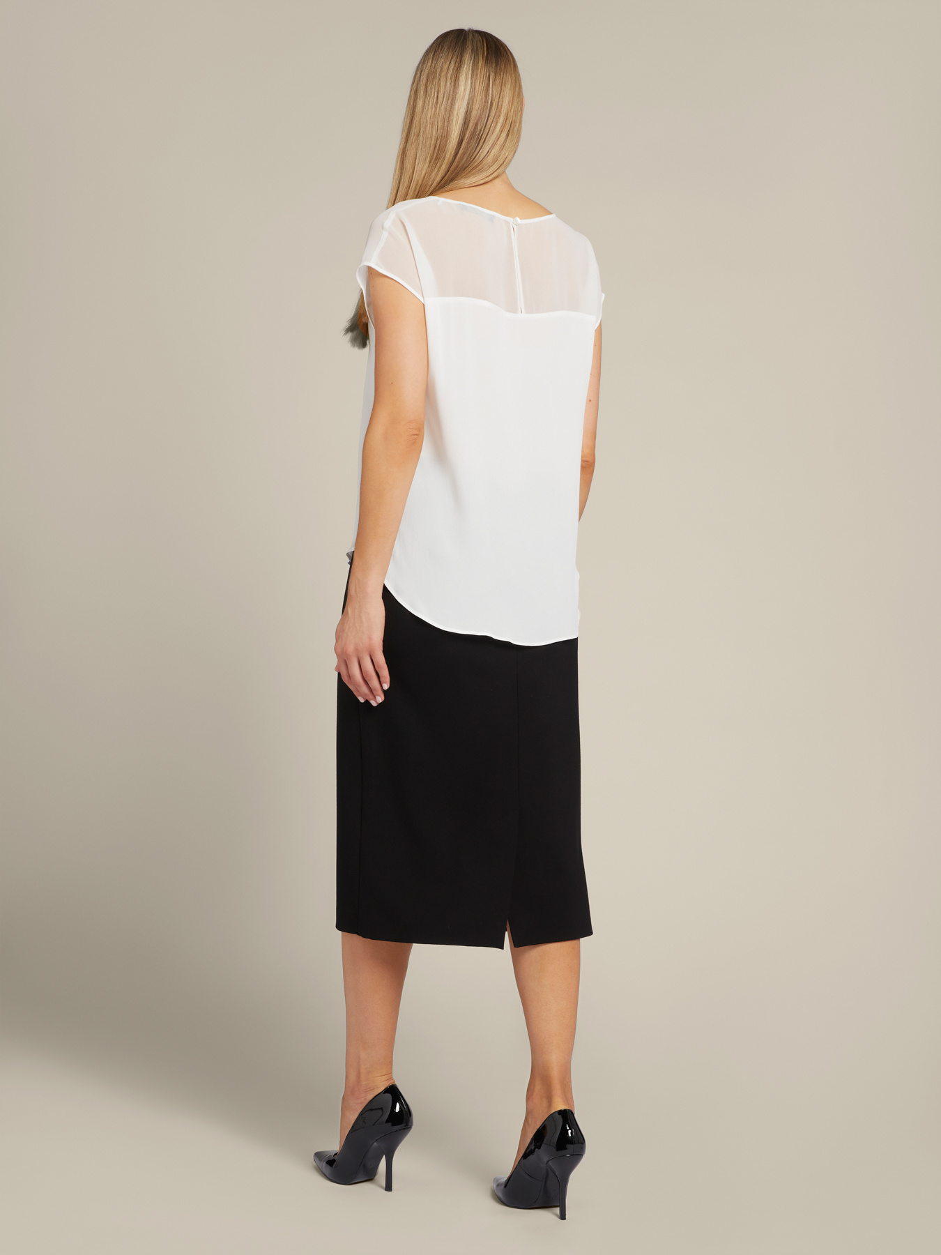 Top in due tessuti image number 2