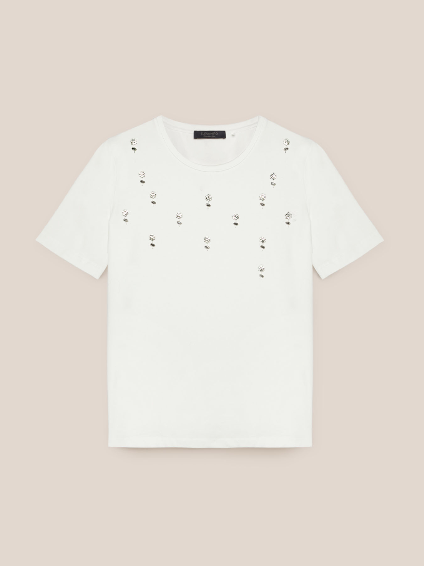 T-shirt con ricamo floreale image number 3