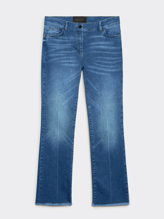 Vintage effect kick flare jeans