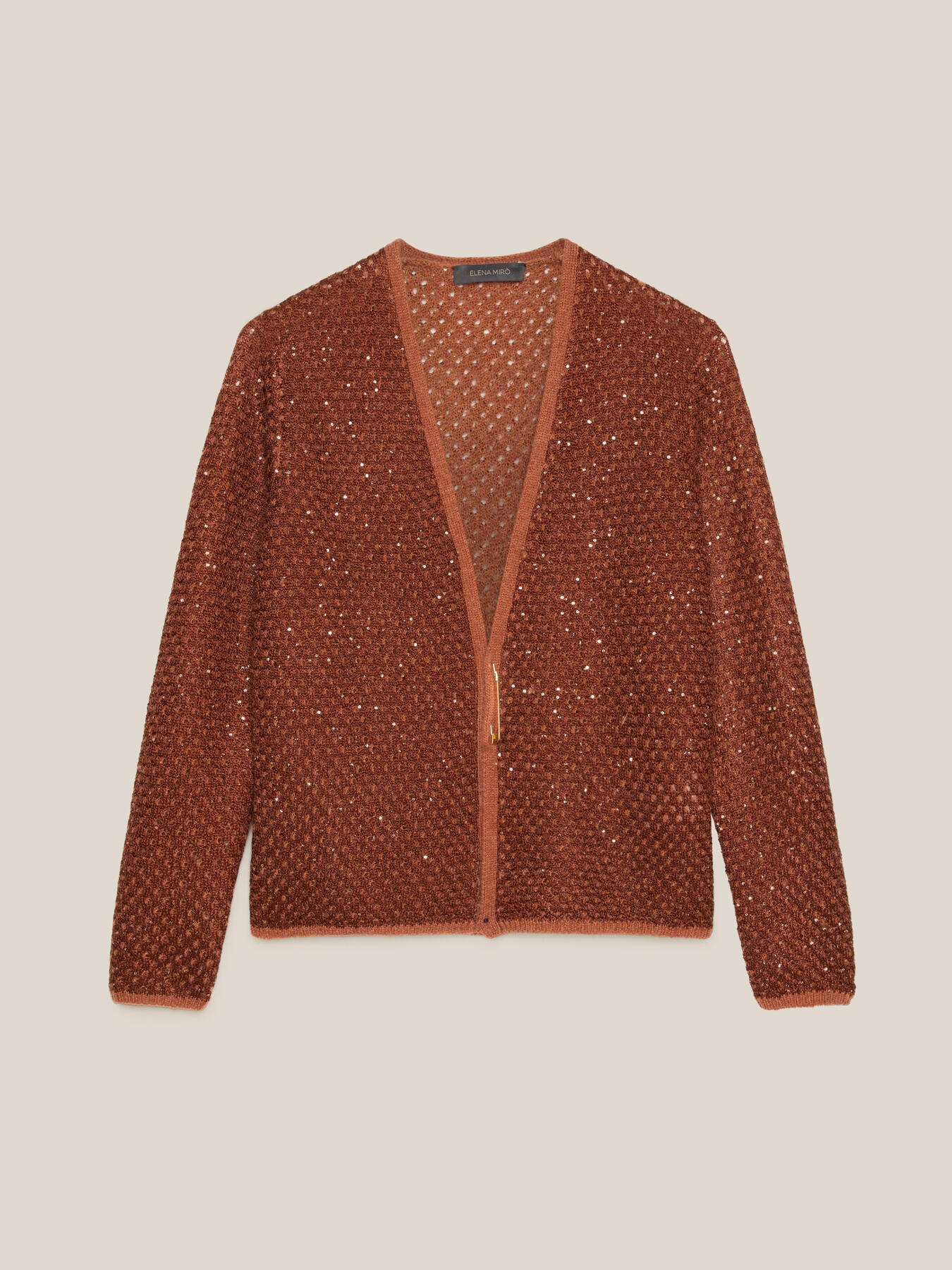 Cardigan corto in mohair con paillettes image number 0