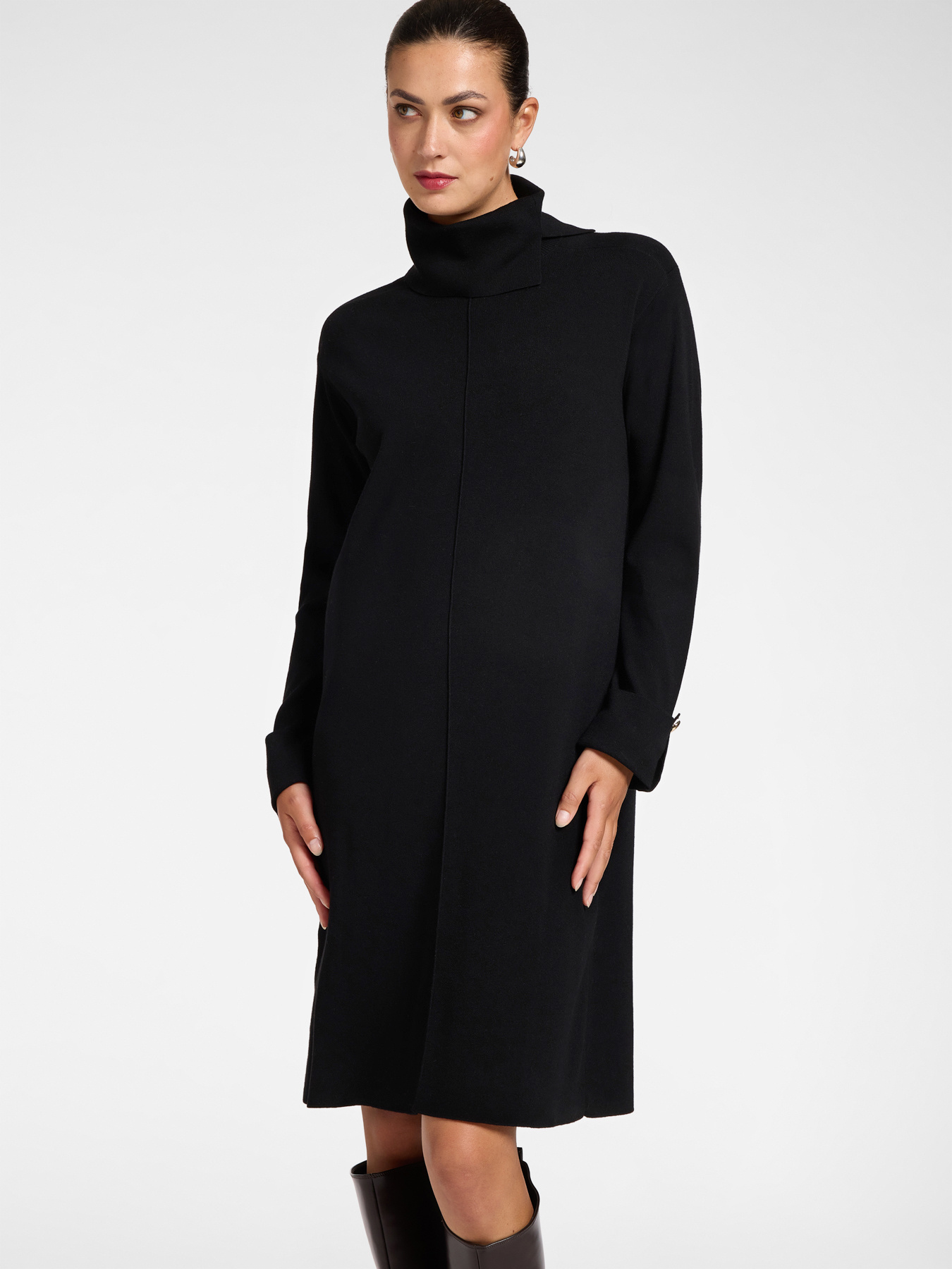 Turtleneck dress in viscose image number 0