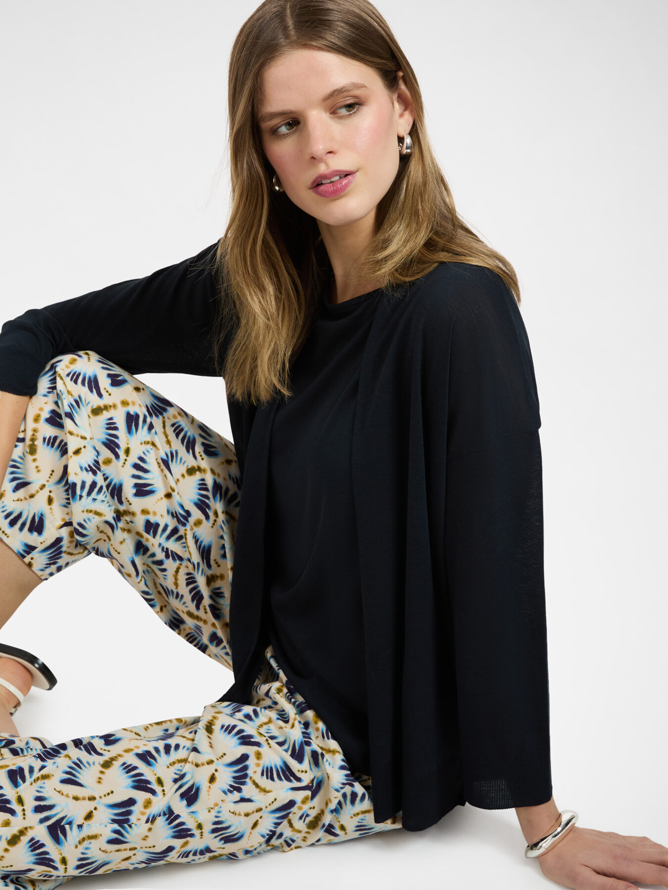 Cardigan relaxed fit aperto davanti image number 0