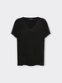 Pull en viscose col V image number 4