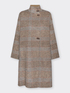Asymmetric check wool blend coat image number 4