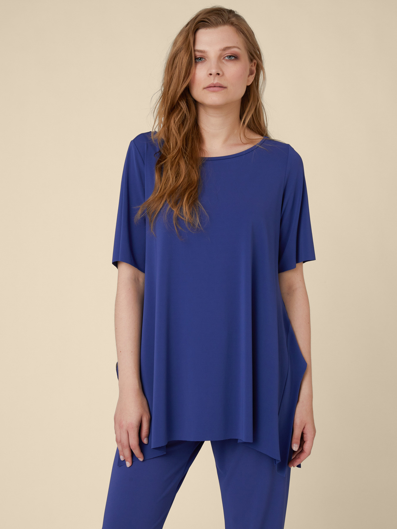 T-SHIRT EN JERSEY CR&Ecirc;PE image number 2