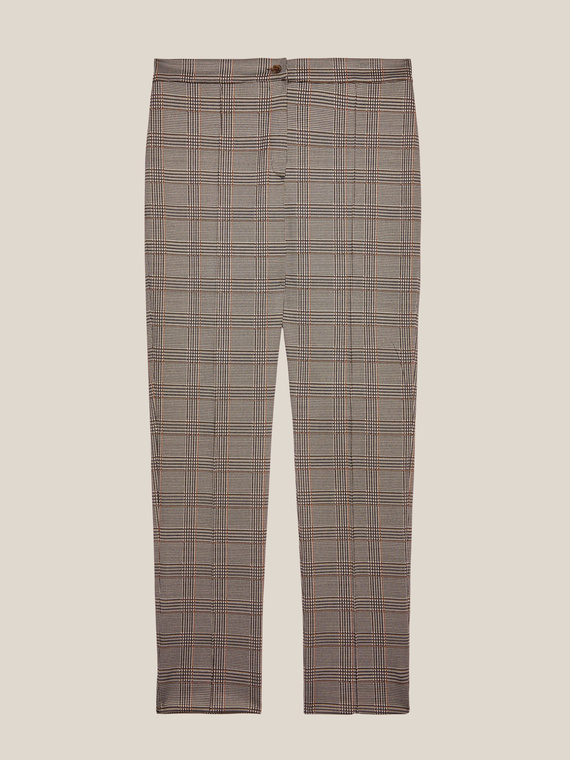 JACQUARD STOVEPIPE TROUSERS