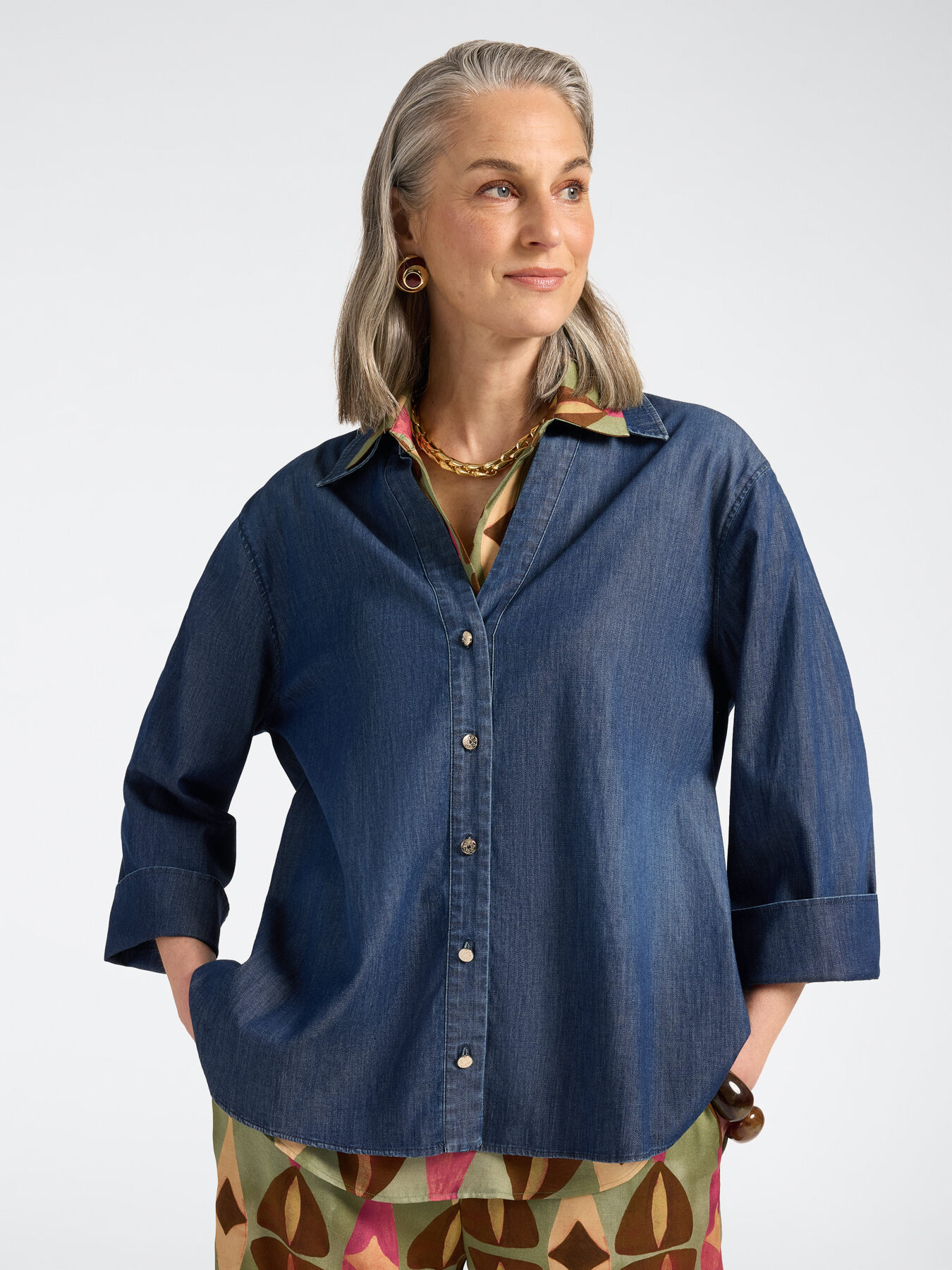 Camicia in Chambray washed