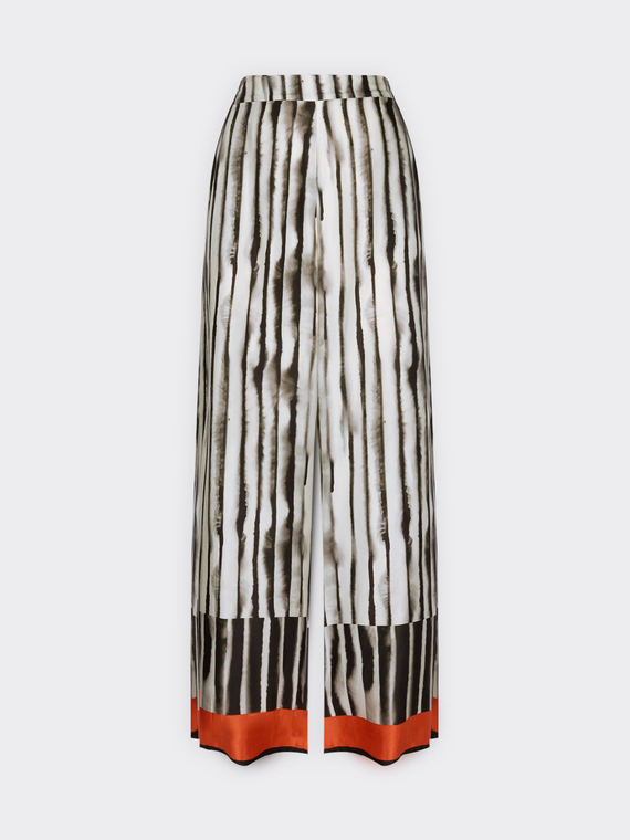 Palazzo-Hose aus Viskose mit Print