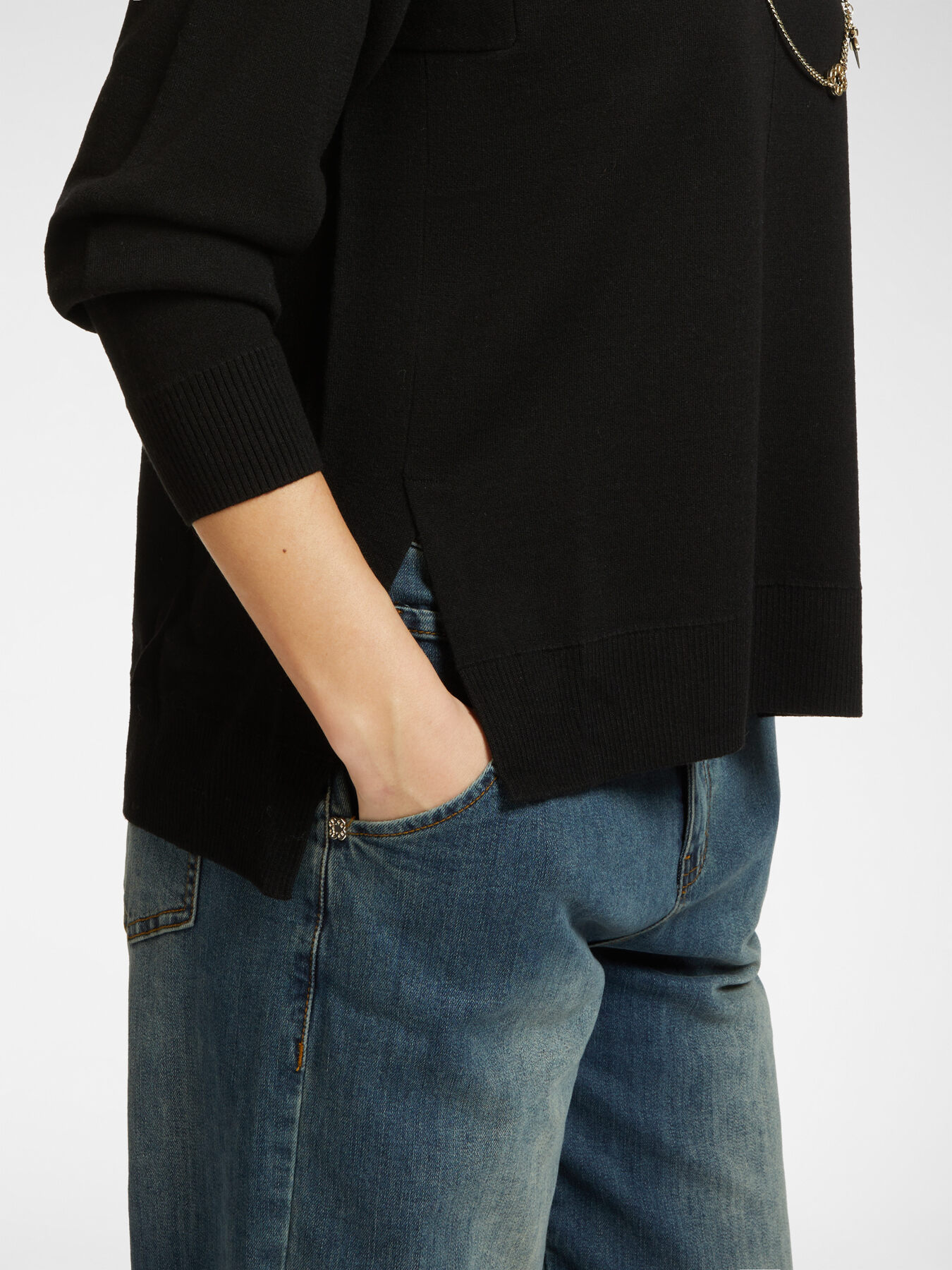 Maglia girocollo dalla linea dritta image number 3