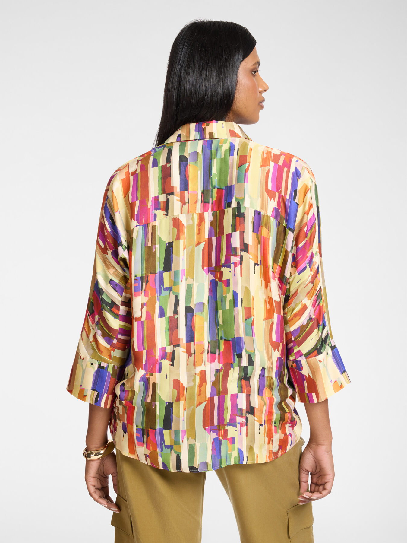 Printed viscose shirt image number 1