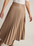 Faux leather pleated skirt image number 4