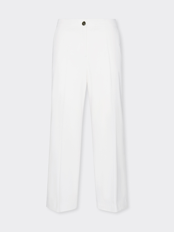 Cropped gabardine trousers