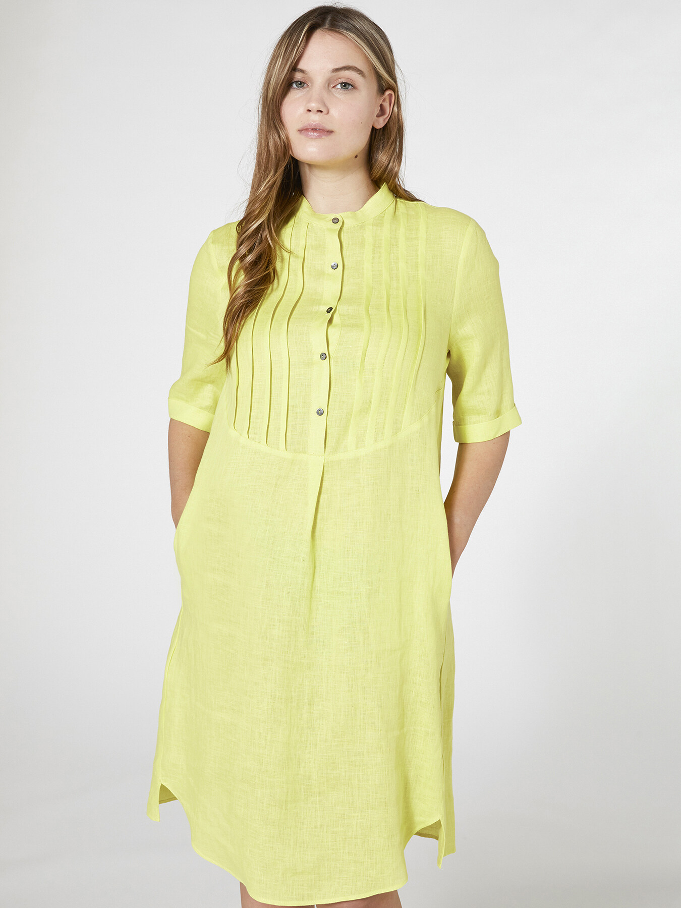 Leinenkleid mit Spitze image number 2