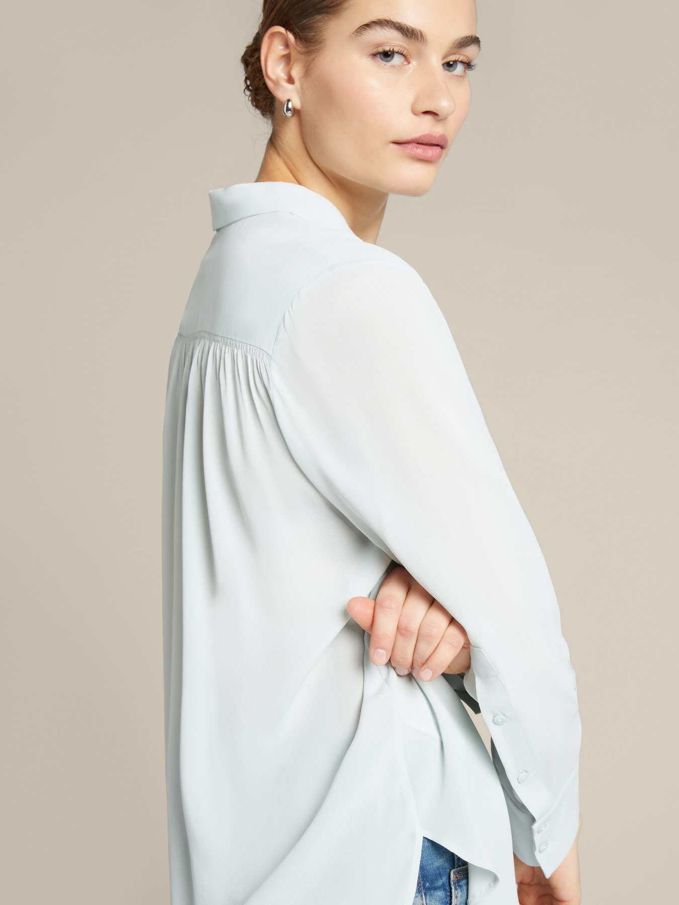 Camicia in viscosa con lacci image number 3