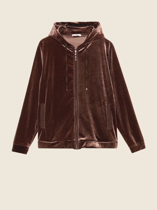 Elenamiro&nbsp;: Sweat-shirt en chenille Marron_1