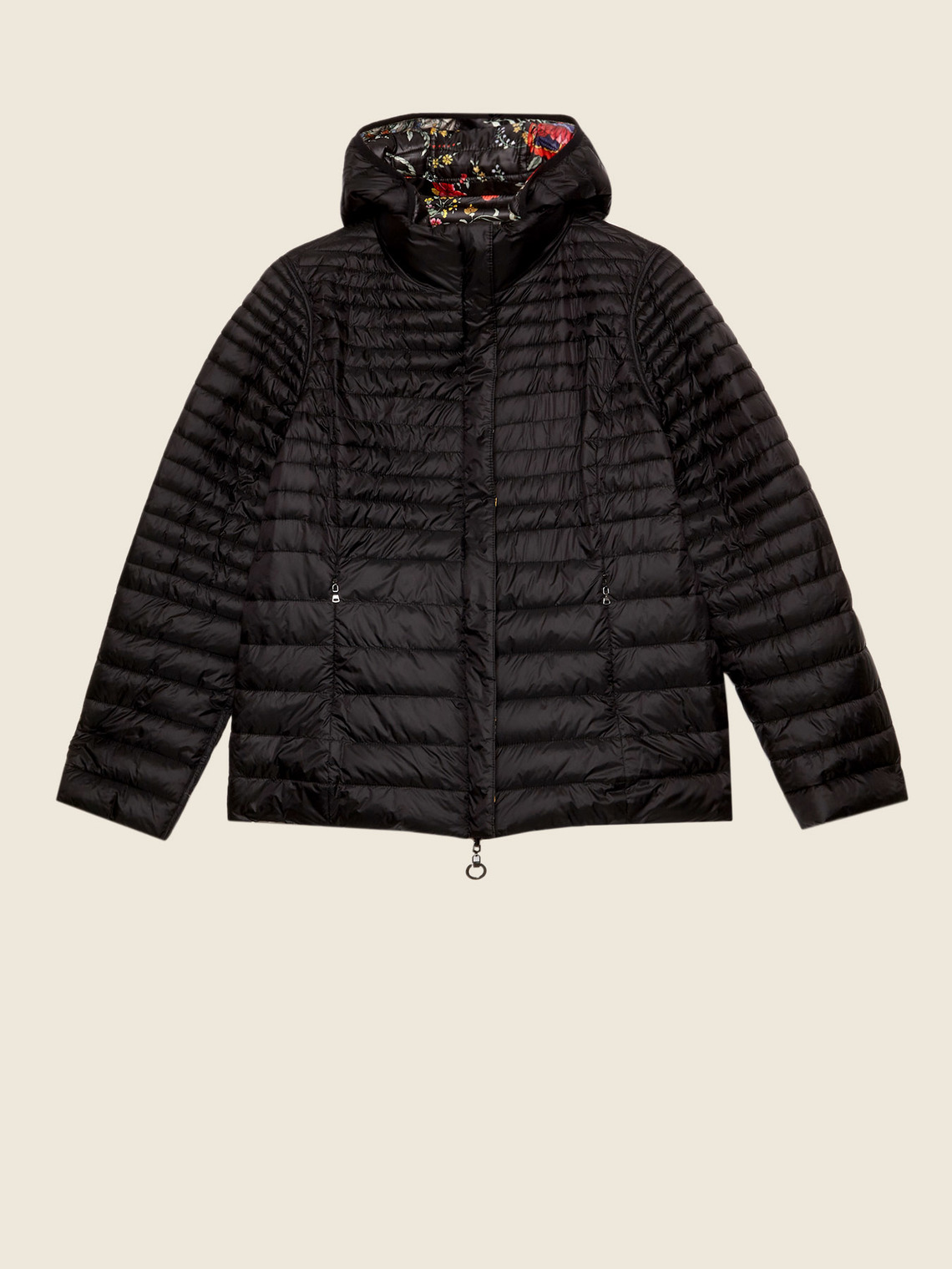 Elenamiro: Printed reversible down jacket_11