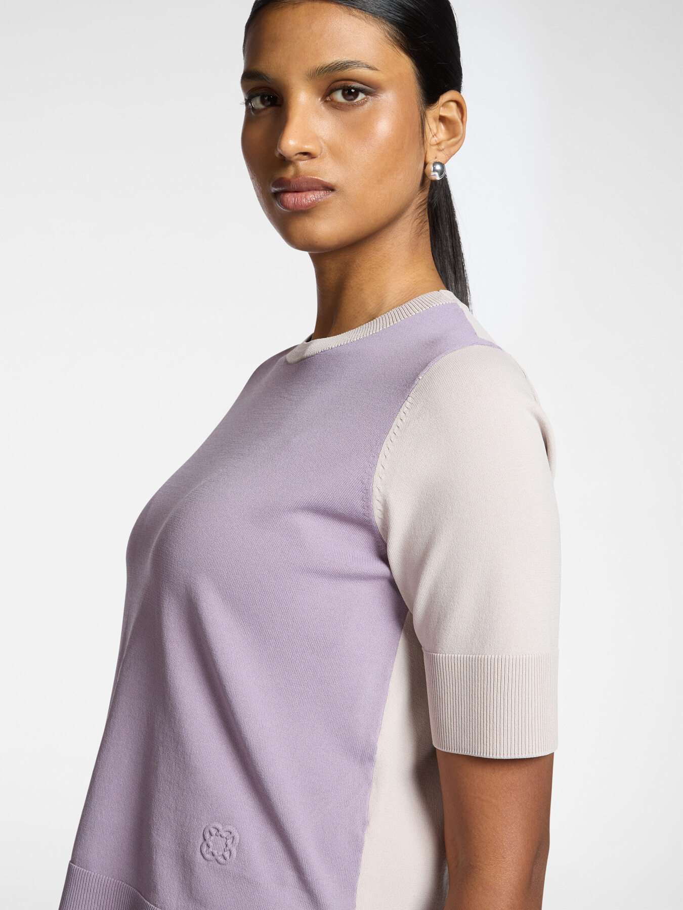 Maille col rond manches courtes image number 3