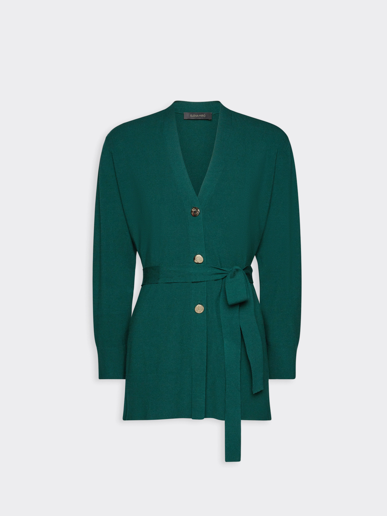 Long cardigan with sash image number 4