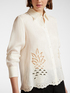 Camisa de linho com bordado com perfurações image number 3