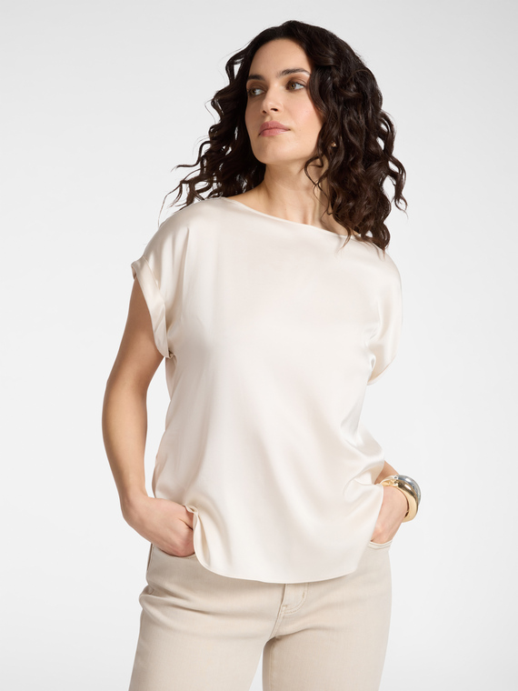 Blusa de sat&eacute;n