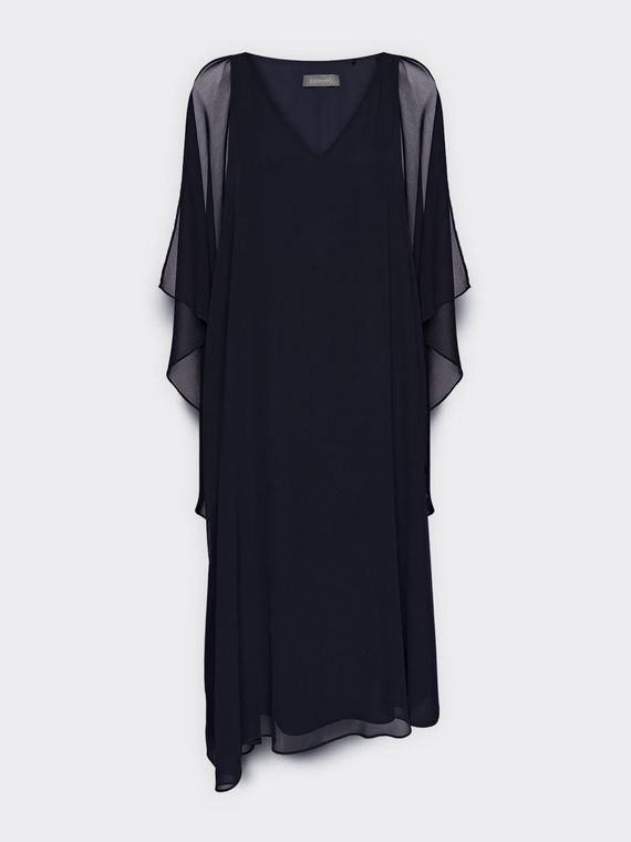 Langes Kleid aus Georgette