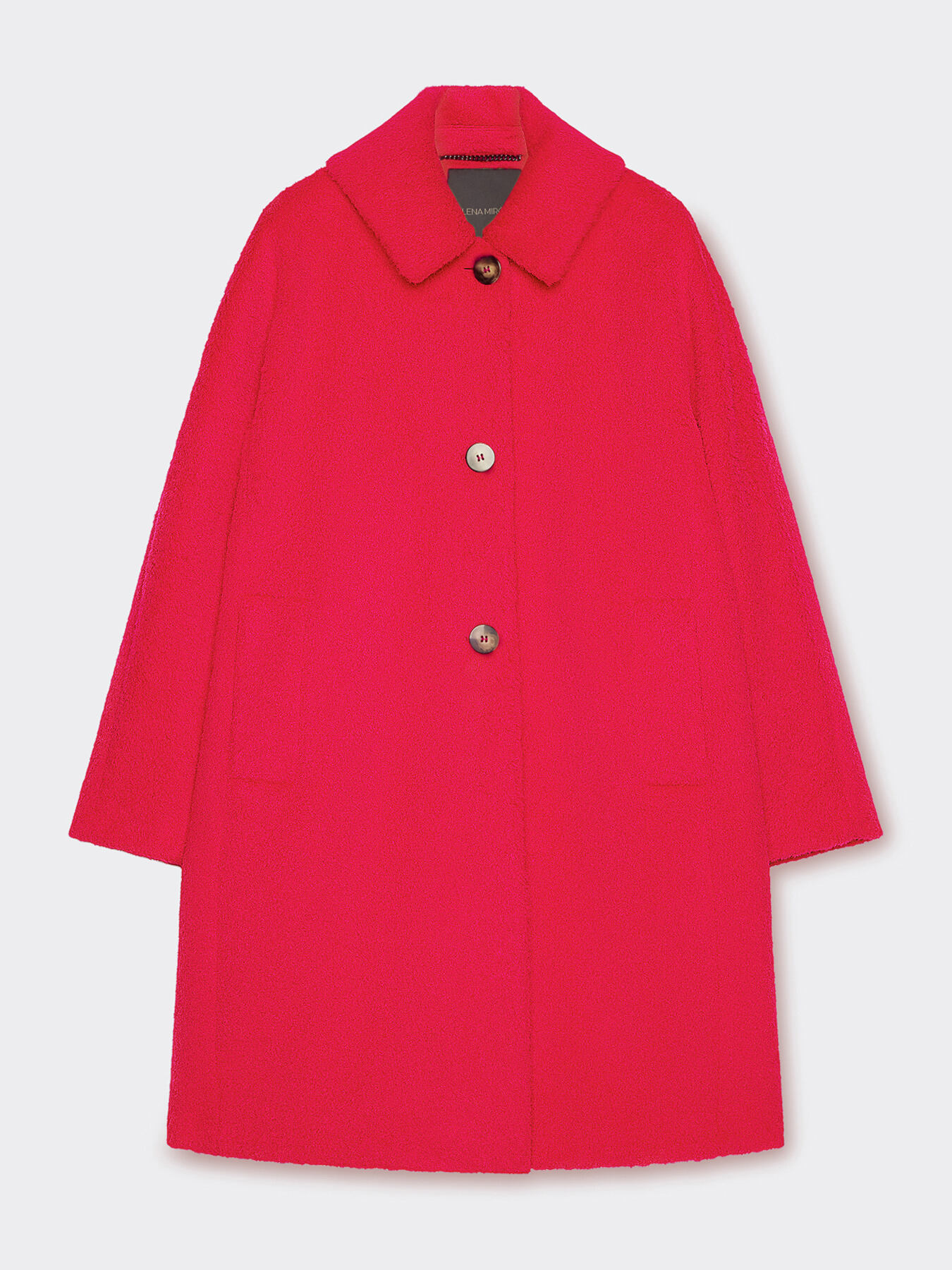 Cocoon coat with collar image number 4