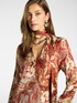 Robe chemise longue imprim&eacute;e en viscose image number 3