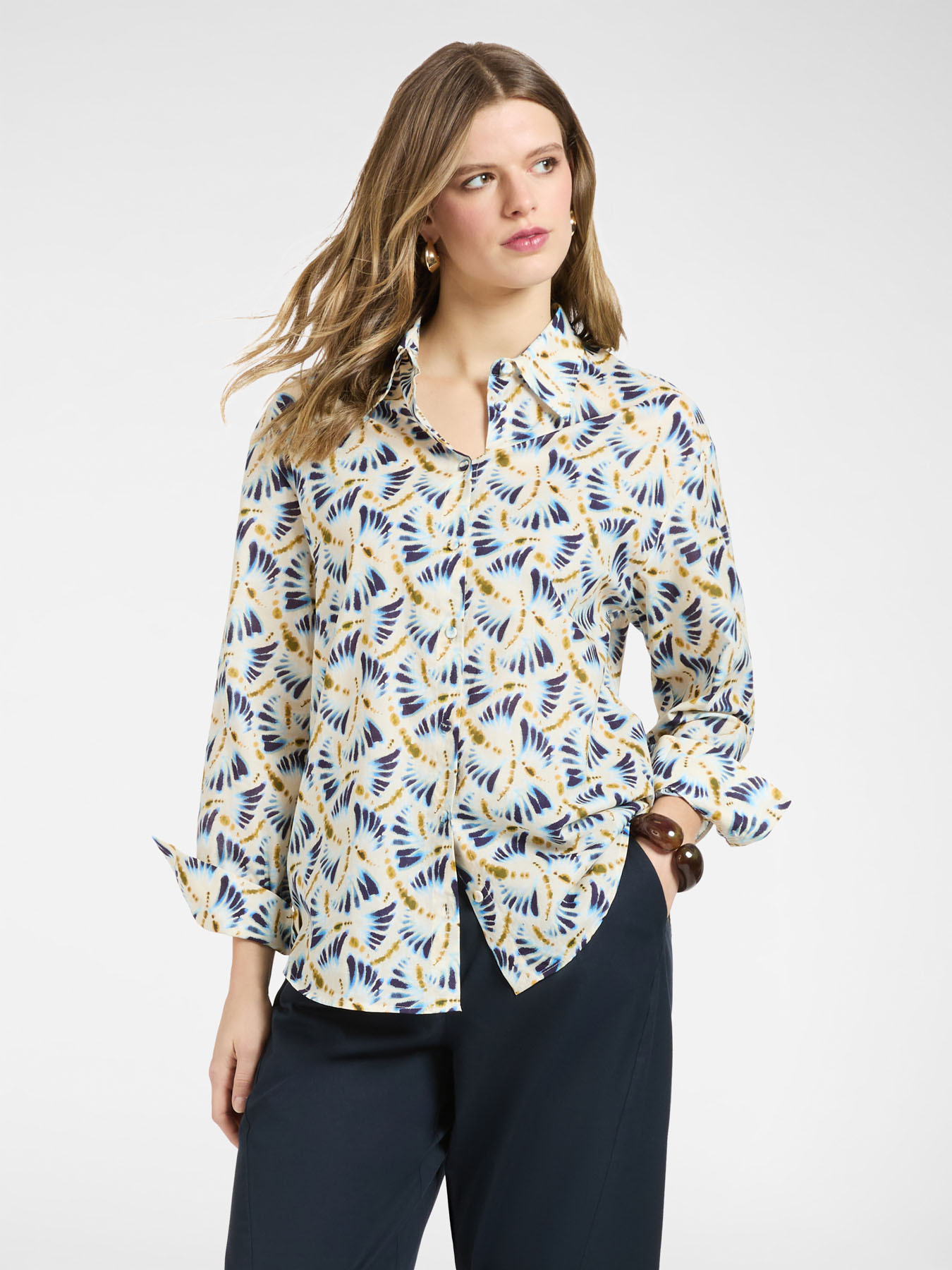 Camicia in mussola stampata image number 3