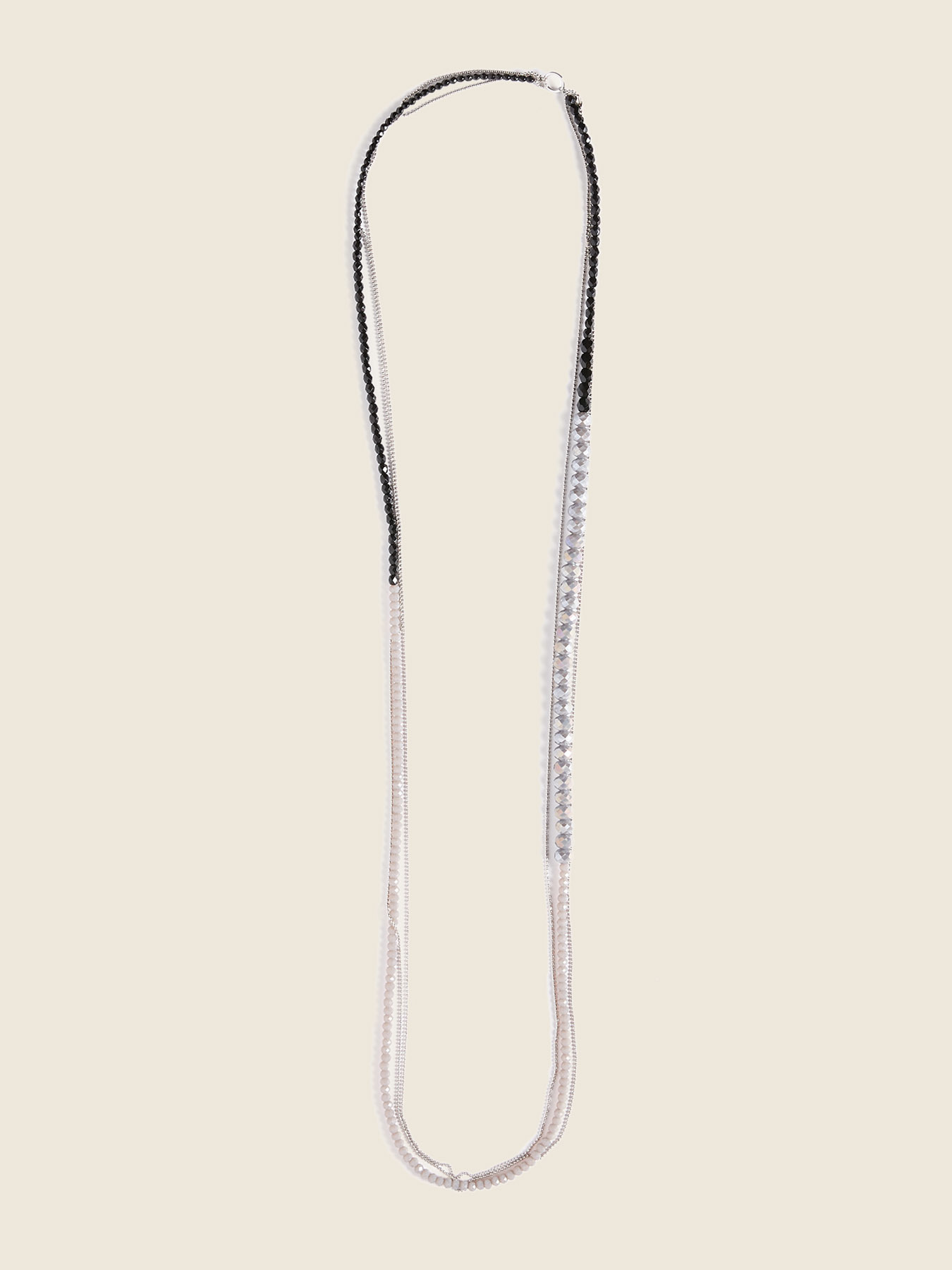 Collana lunga con cristalli image number 1