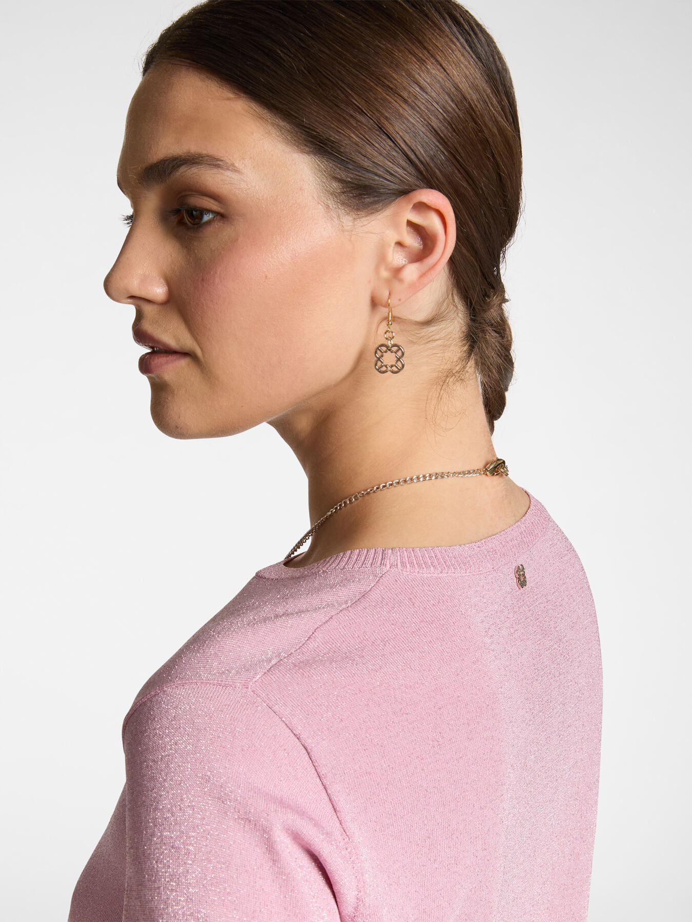 Lurex-Pullover mit Dreiviertel&auml;rmeln image number 3