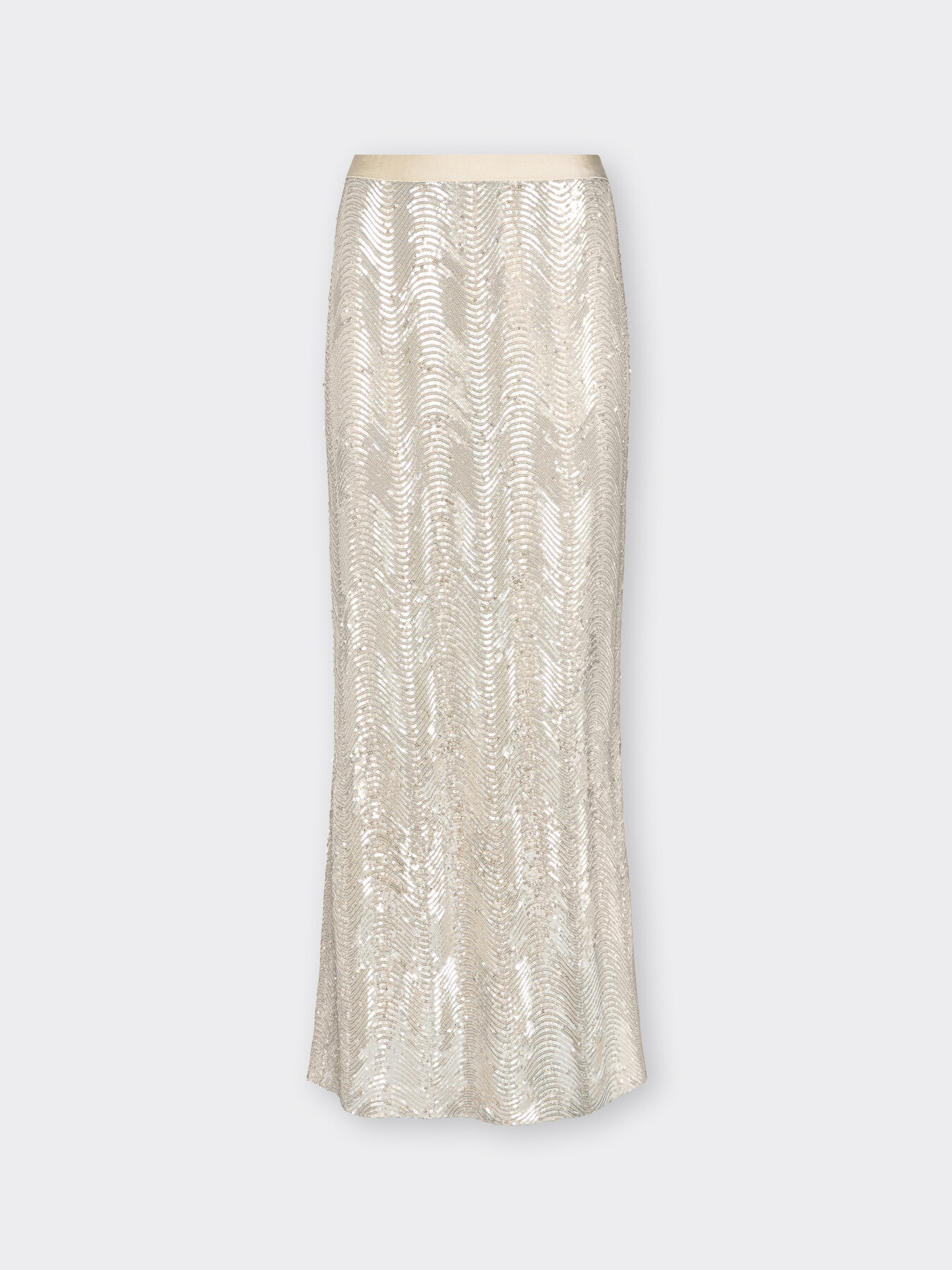 Long tube sequin skirt