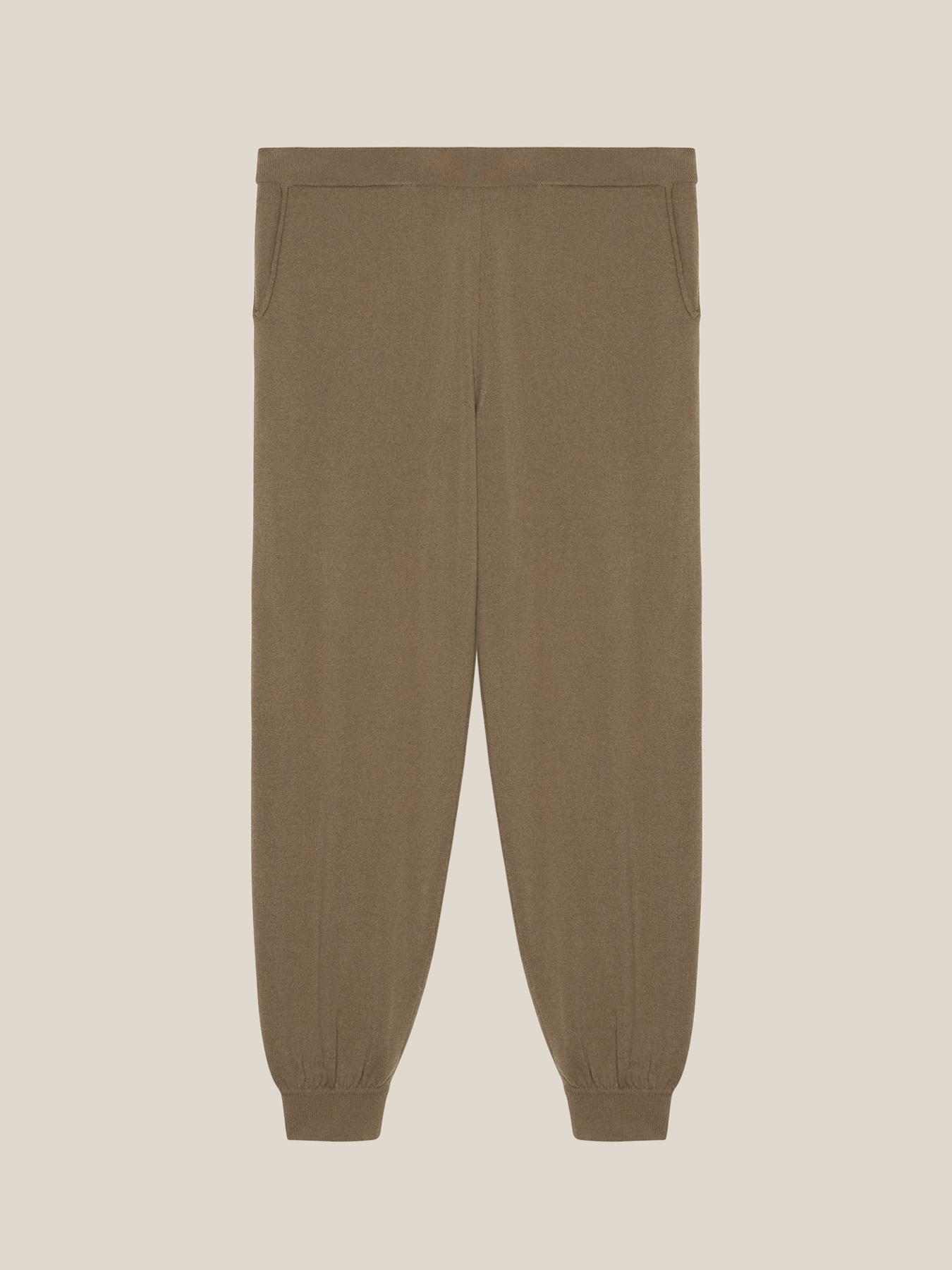 PURE CARDED WOOL “JUMPSUIT” EFFECT KNIT TROUSERS image number 5