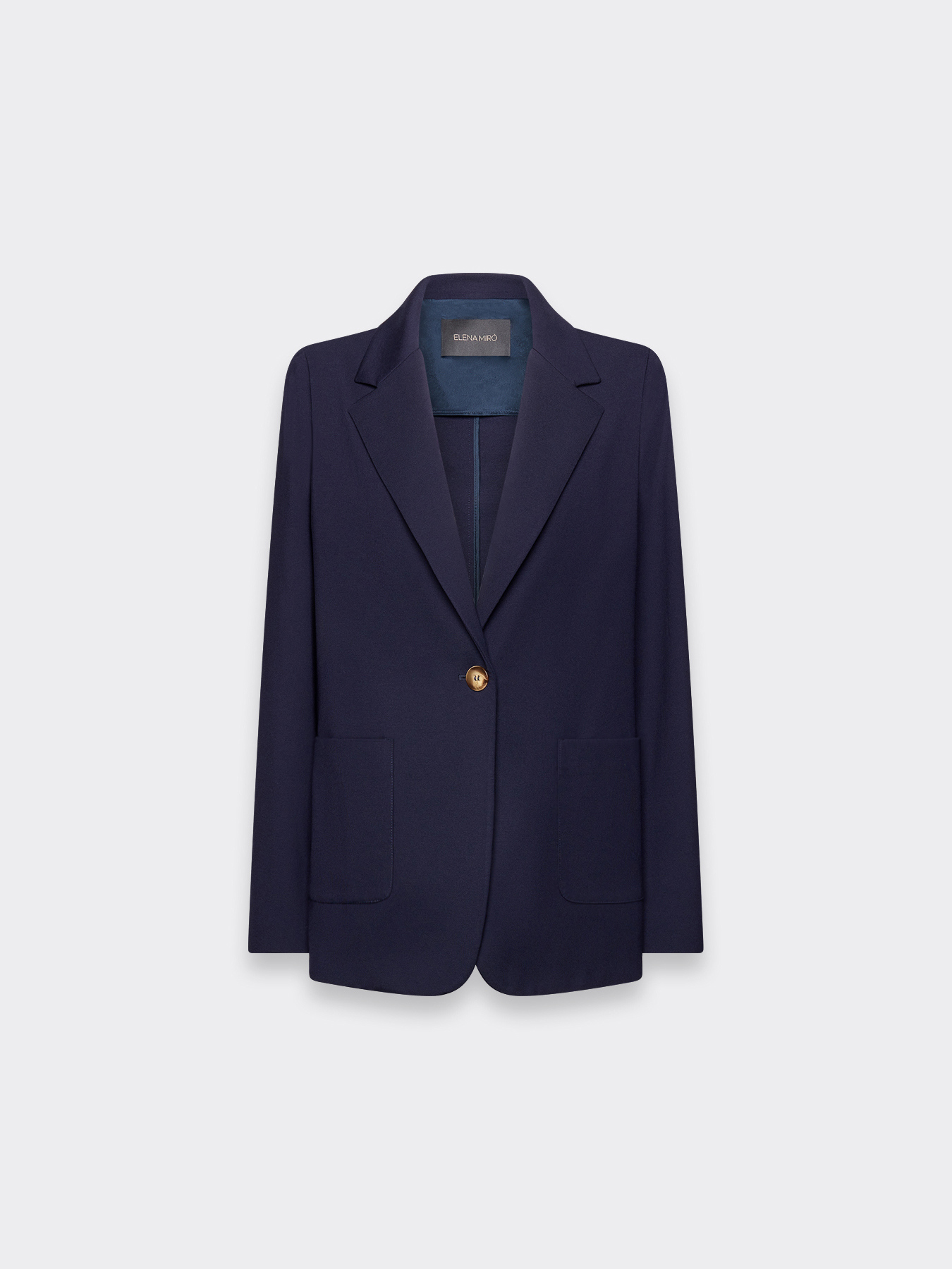 Viscose blend single-breasted blazer image number 4