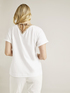 Elenamiro: T-shirt con bordi a righe_3