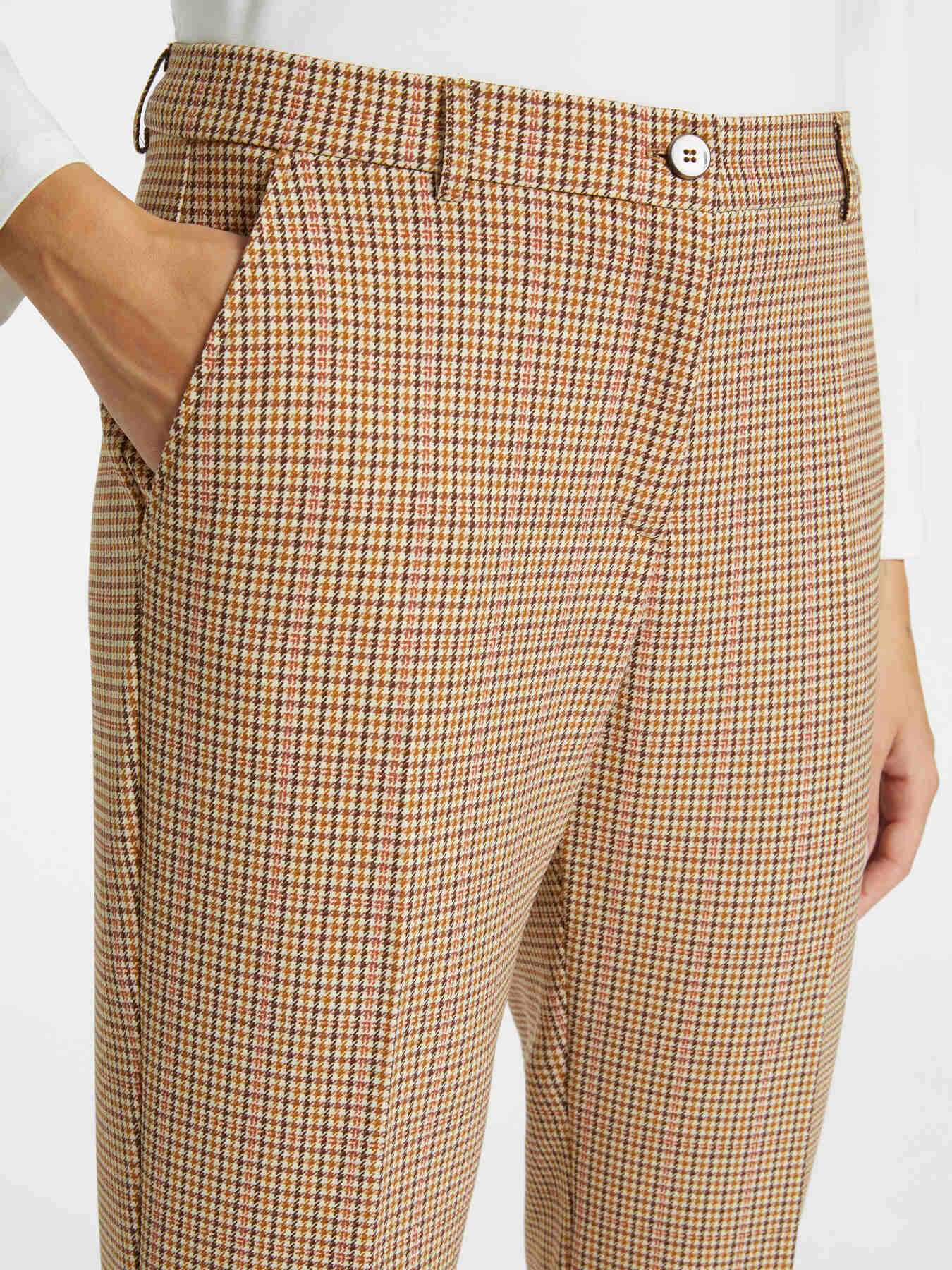 Straight checked trousers image number 3