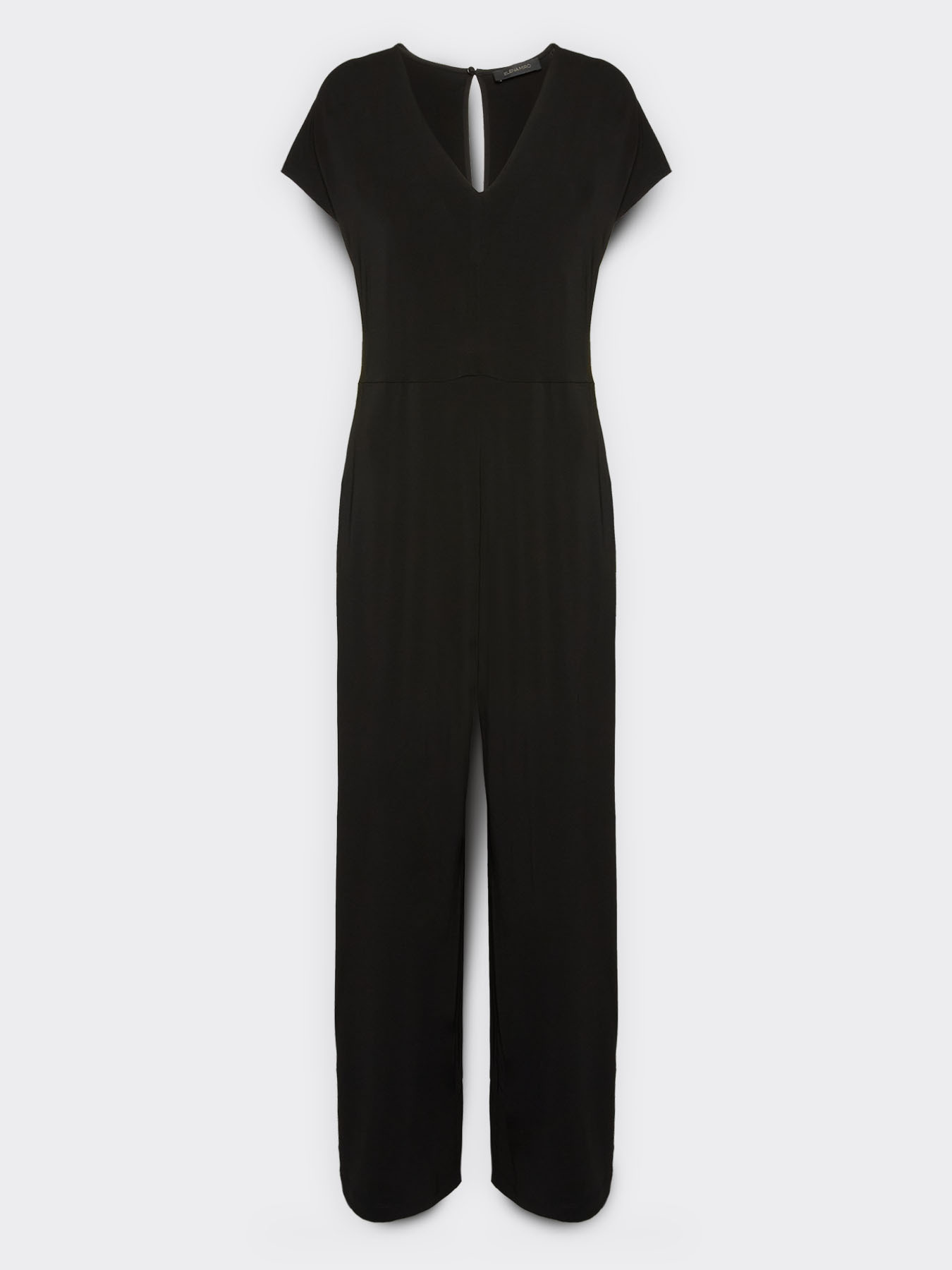 Jersey jumpsuit with V-neck image number 4