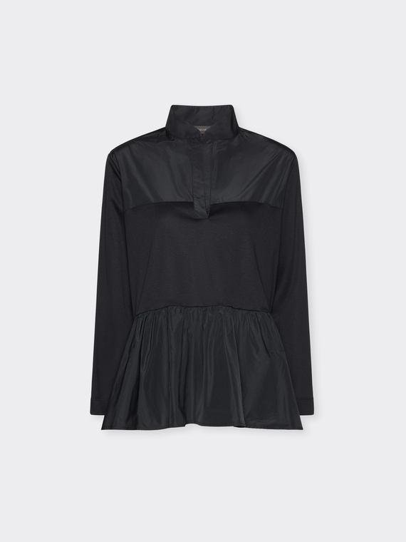 Camiseta con volante en el bajo