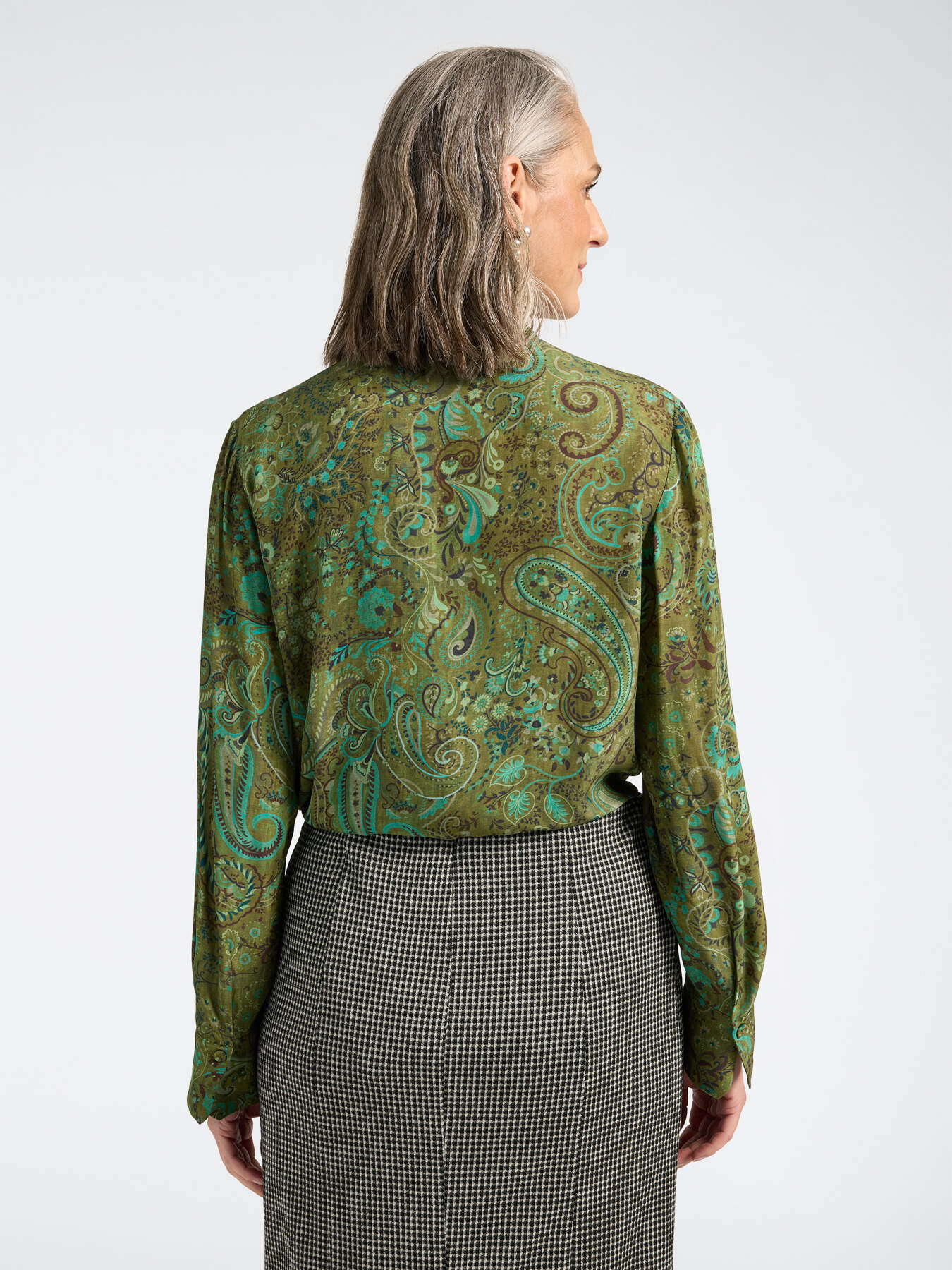 Chemise en viscose imprim&eacute;e paisley image number 1