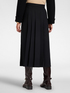 Long pleated skirt in satin-back crepe image number 1
