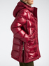 Long puffer jacket in shiny and matte nylon image number 3