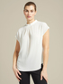 Blouse with pleated front image number 0