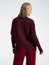 Oversized sweater with mixed rib knit image number 1