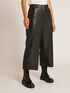 CROPPED FAUX LEATHER TROUSERS image number 3