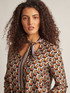 Blouse with geometric print image number 3